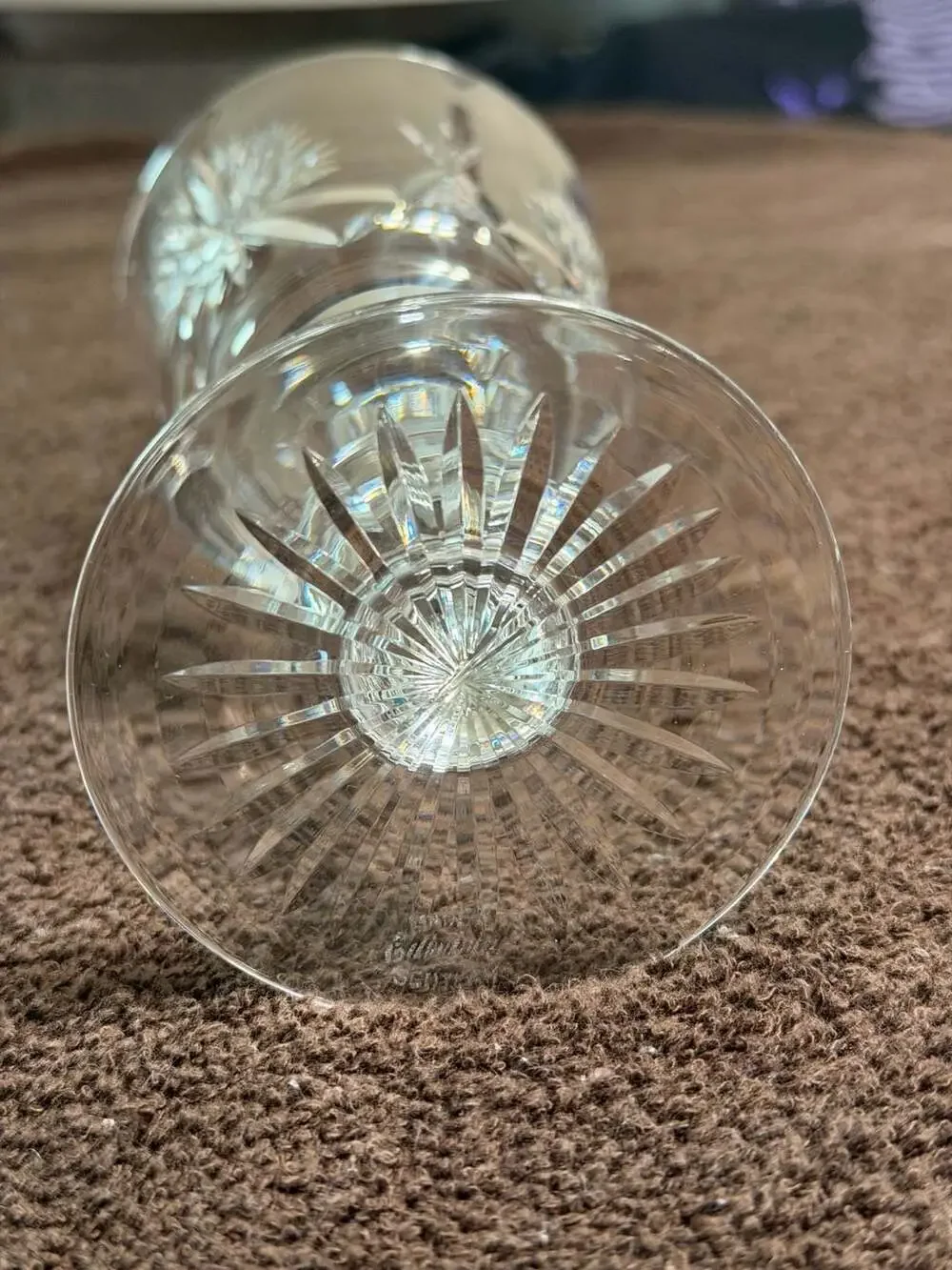 Set of 6 Vintage Edinburgh Crystal 'Star of Edinburgh' Cut Crystal Wine Glasses